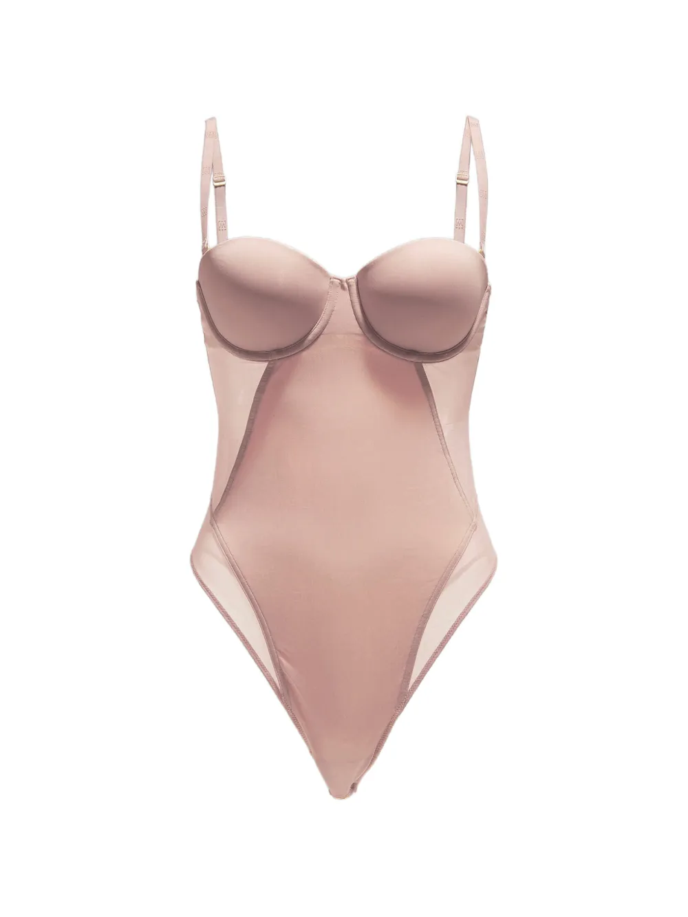 Wolford underwired corset-seamed bodysuit - Nude