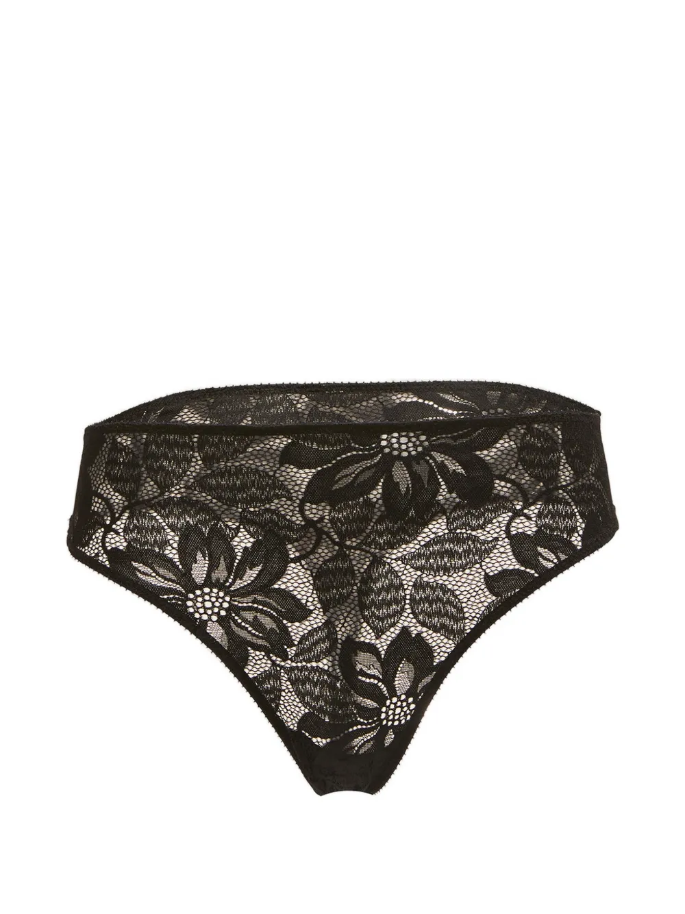 Wolford floral-lace thong - Schwarz