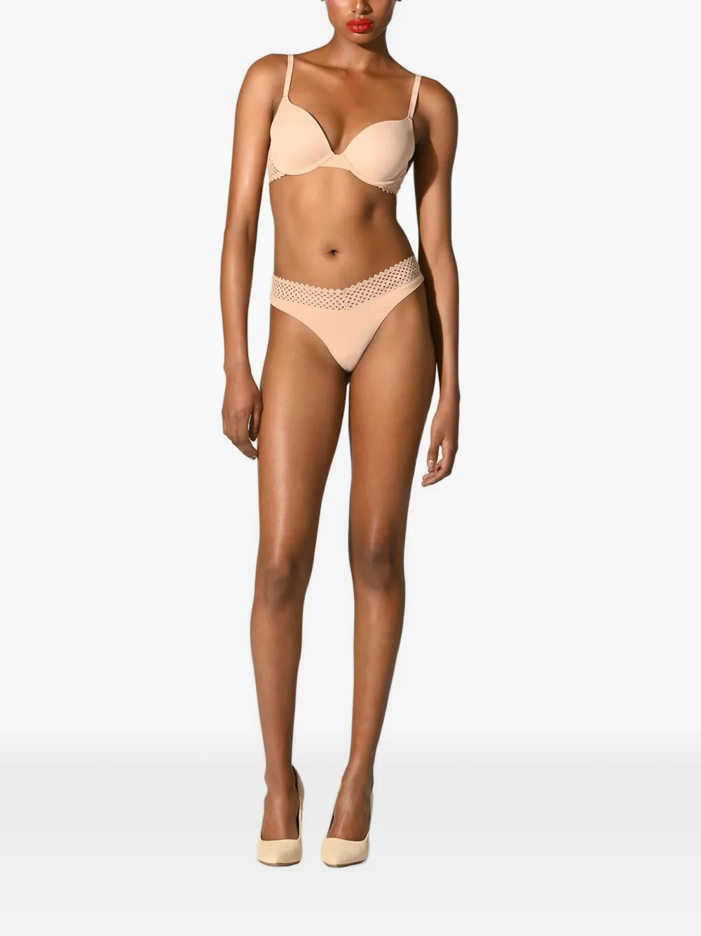 Wolford Romantic Net lace-detailed bra Roze