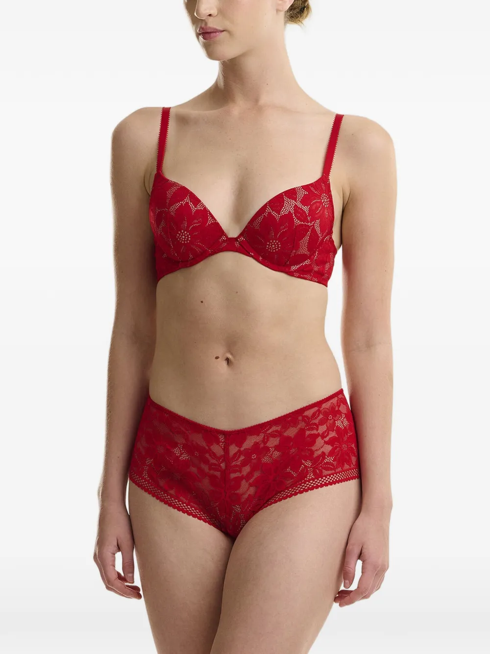 Wolford floral lace bra Rood