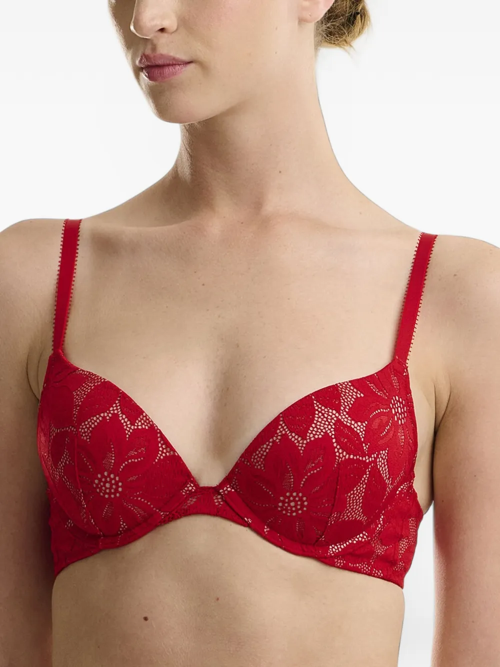 Wolford floral lace bra Rood