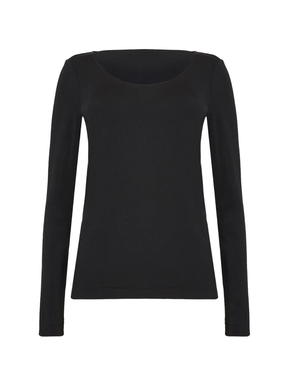 Wolford Luxe scoop-neck long-sleeve T-shirt - Schwarz