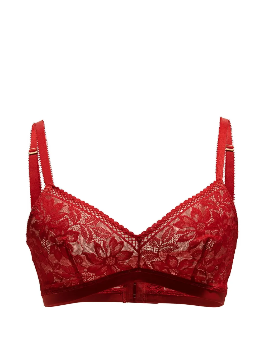 Wolford floral-lace triangle bra - Rosso