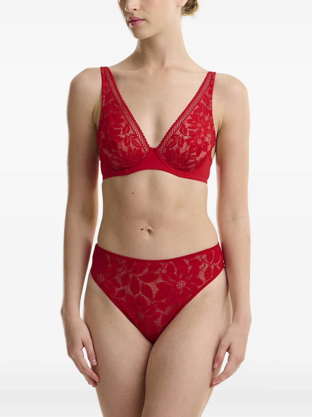 Wolford floral-lace bra Rood