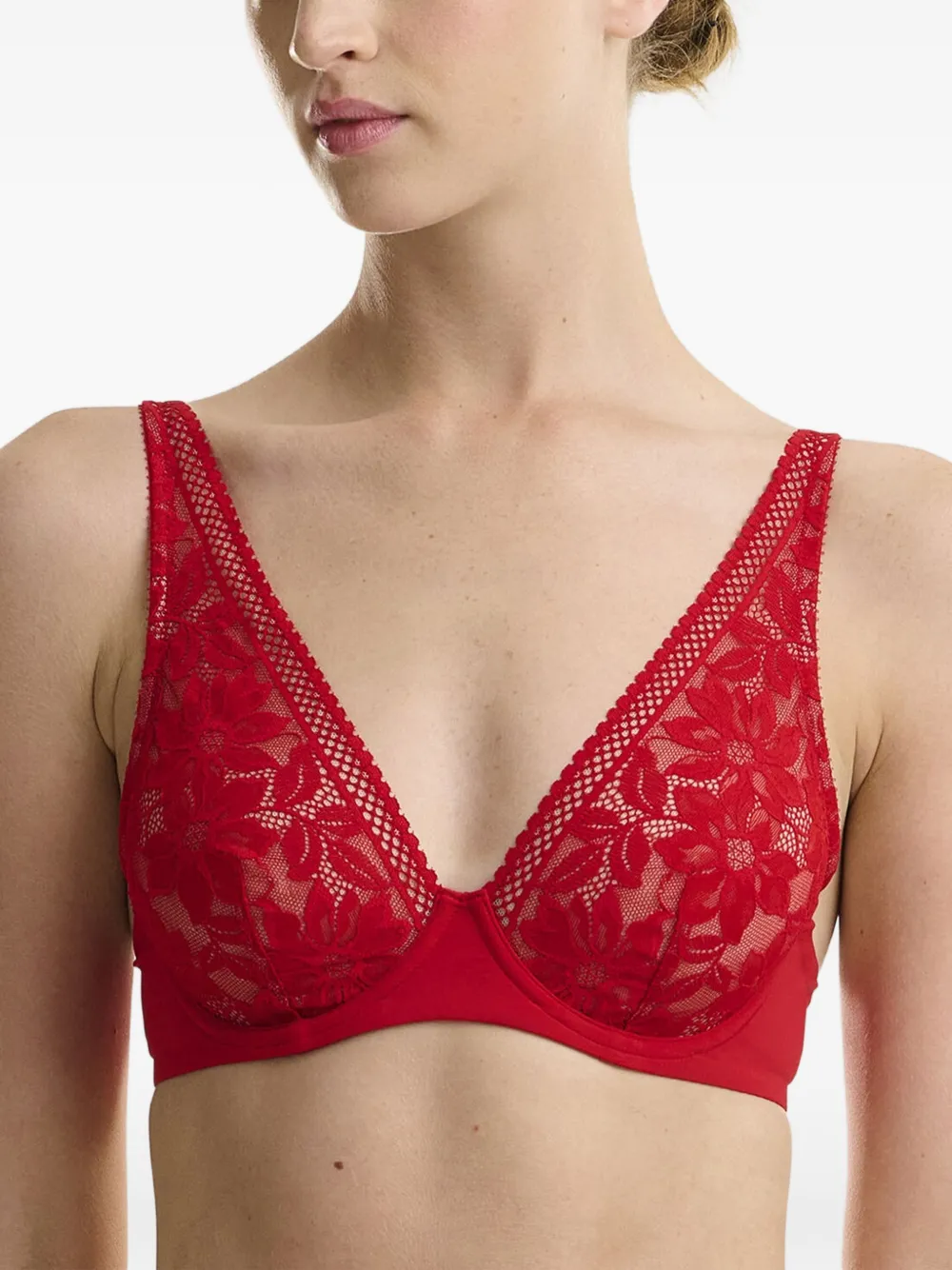 Wolford floral-lace bra Rood