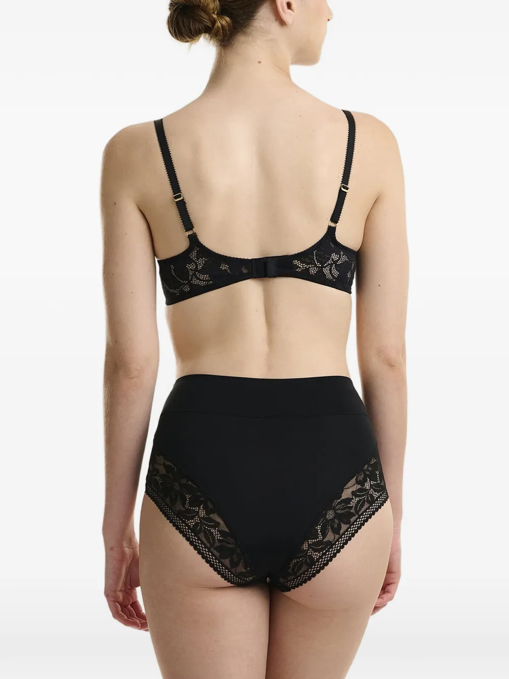 Wolford High waist slip met afwerking van kant Zwart