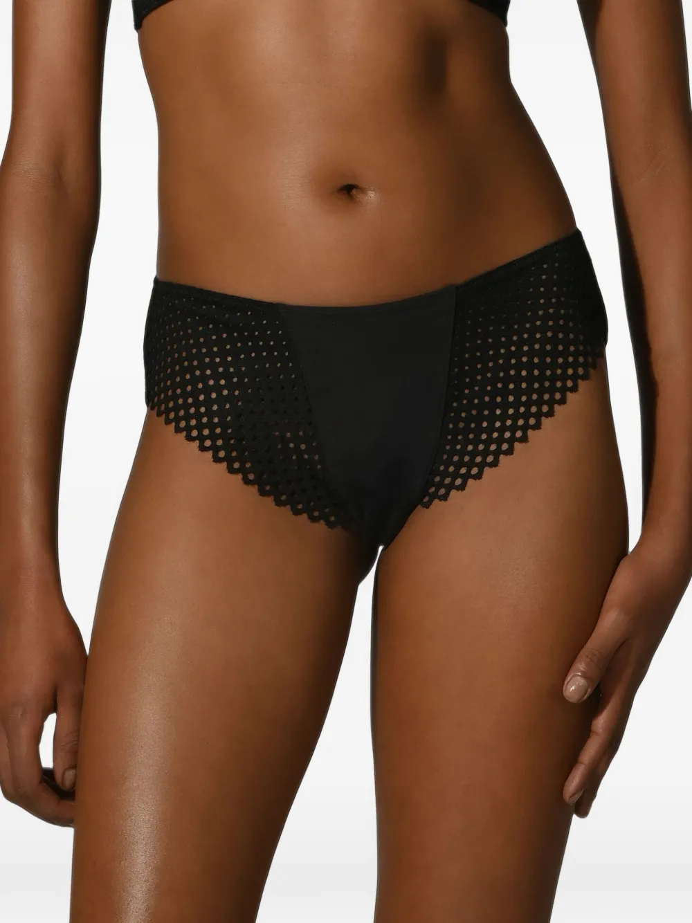 Wolford Romantic Net slip Zwart