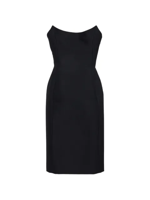 Balenciaga midi bustier dress in black