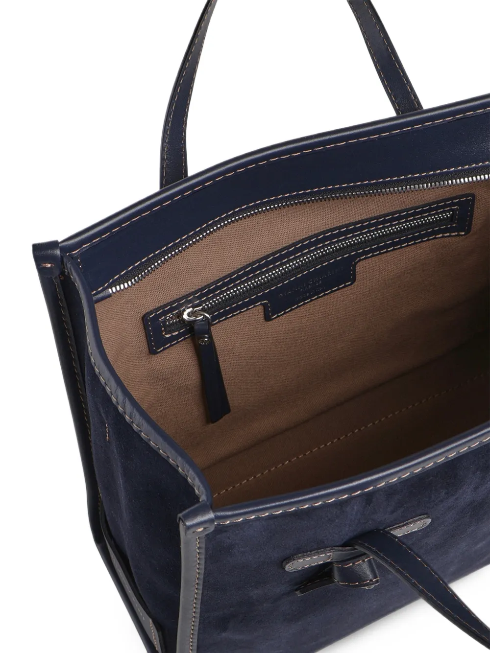 GIANNI CHIARINI medium Miss Marcella 32 suede tote bag Blauw