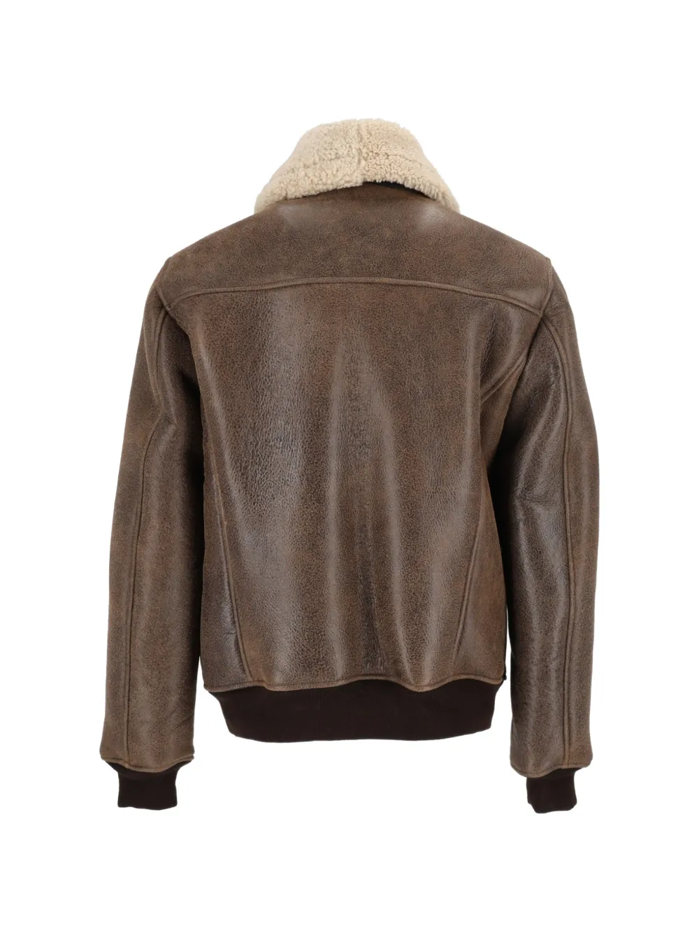 Schott Leren jack met lammy kraag Bruin