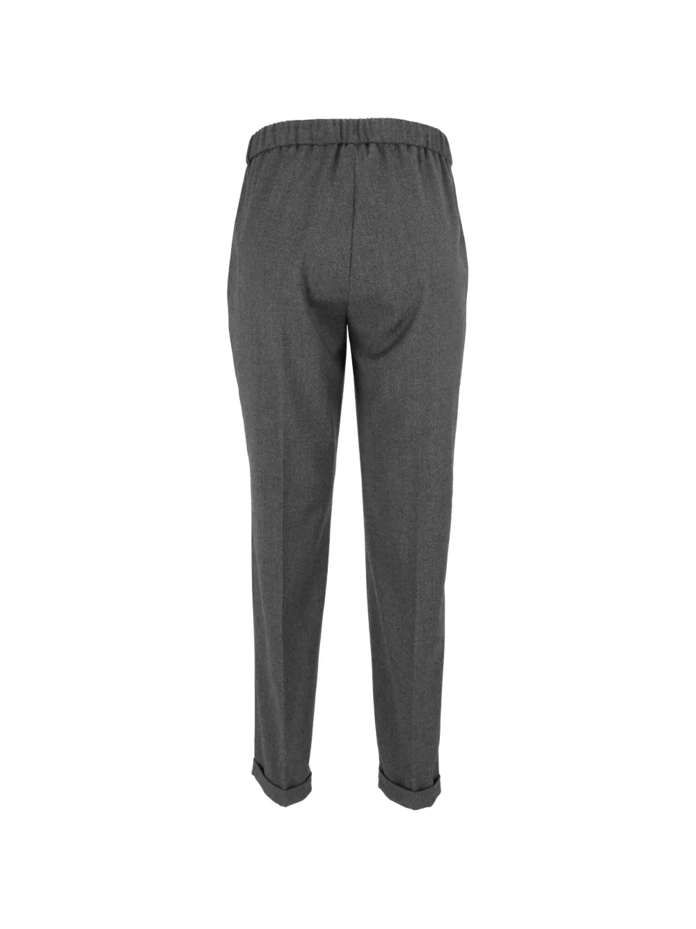 Antonelli elasticated-waistband turned-up trousers Grijs