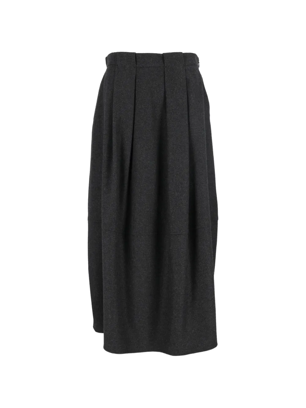 Antonelli pleated wool-blend midi skirt Grijs