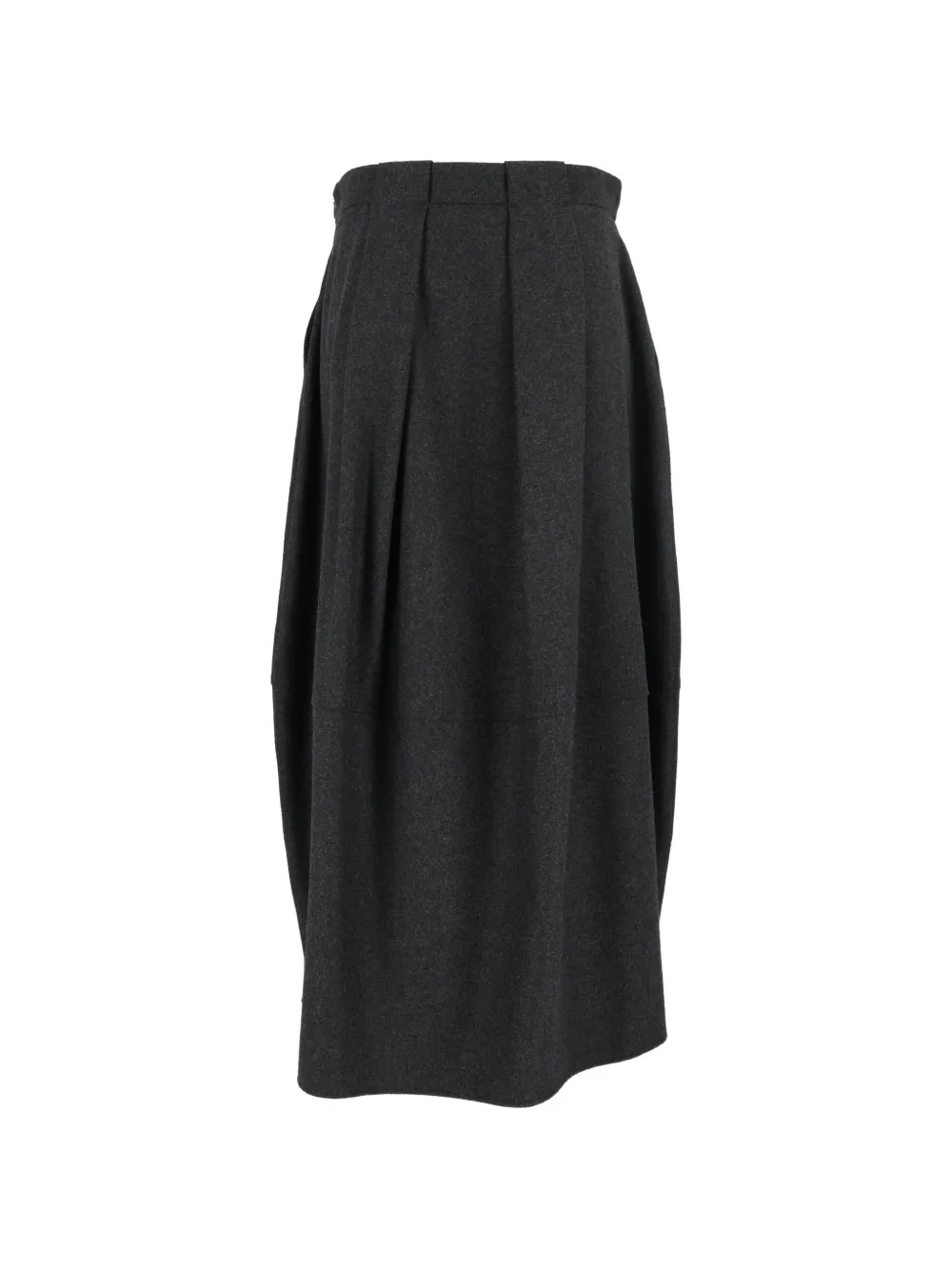 Antonelli pleated wool-blend midi skirt Grijs