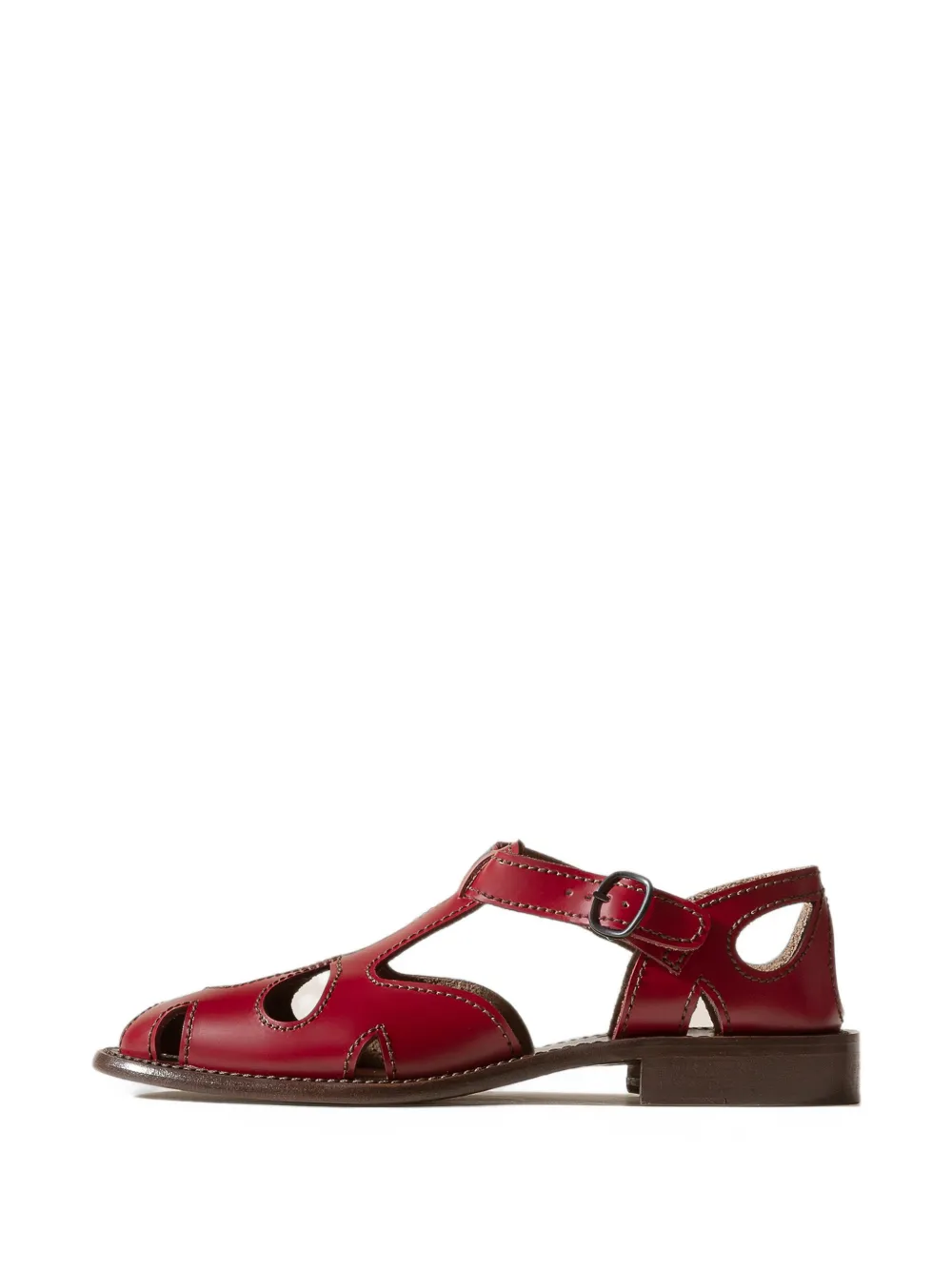 Hereu Floreta Cut-out T-bar Sandals In Red