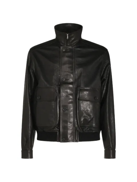 Auralee textured lamb leather blouson