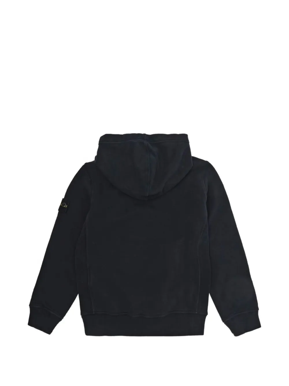 Stone Island Junior Hoodie met logopatch Zwart
