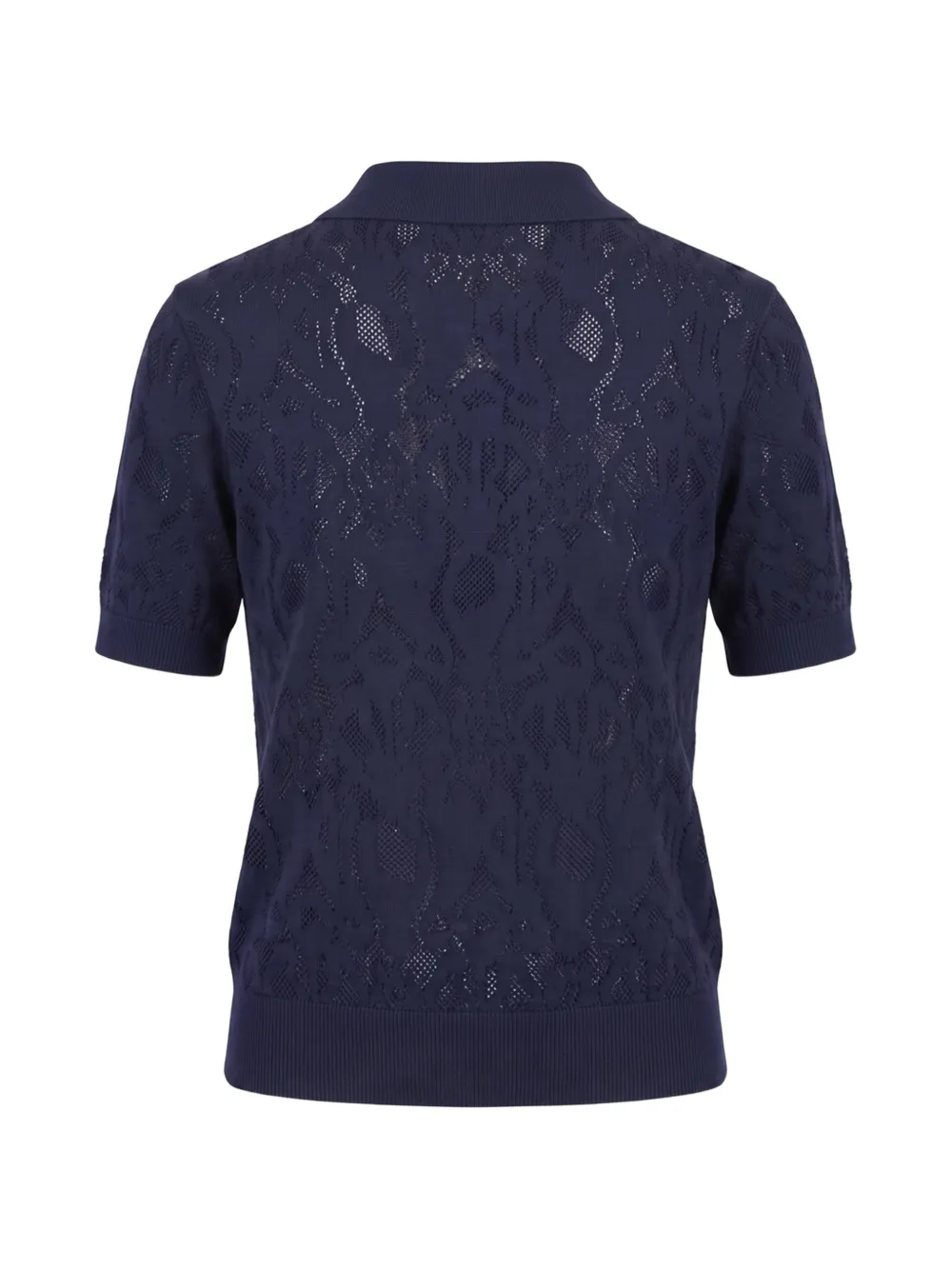 DONDUP pointelle-knit polo shirt Blauw