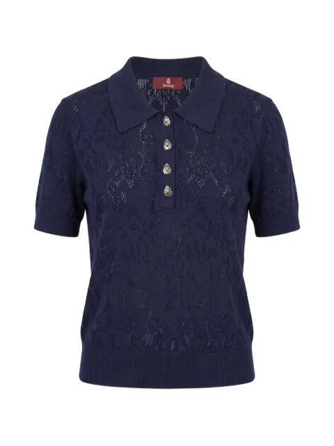 DONDUP pointelle-knit polo shirt