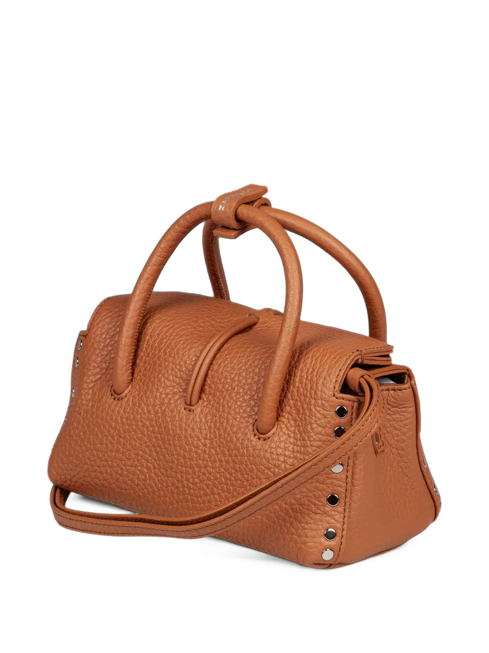 Zanellato Kleine Dotta shopper met studs Bruin