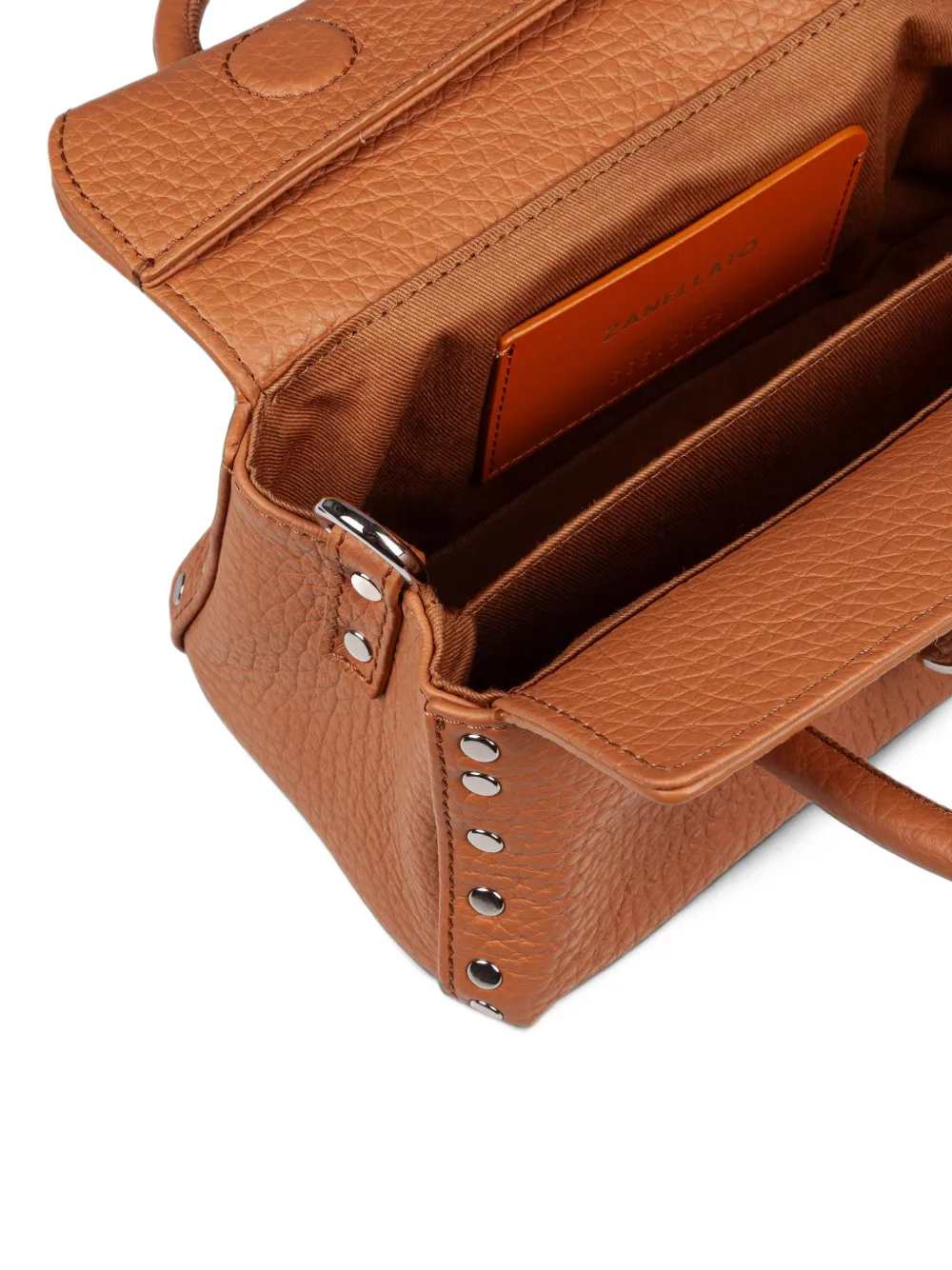 Zanellato Kleine Dotta shopper met studs Bruin