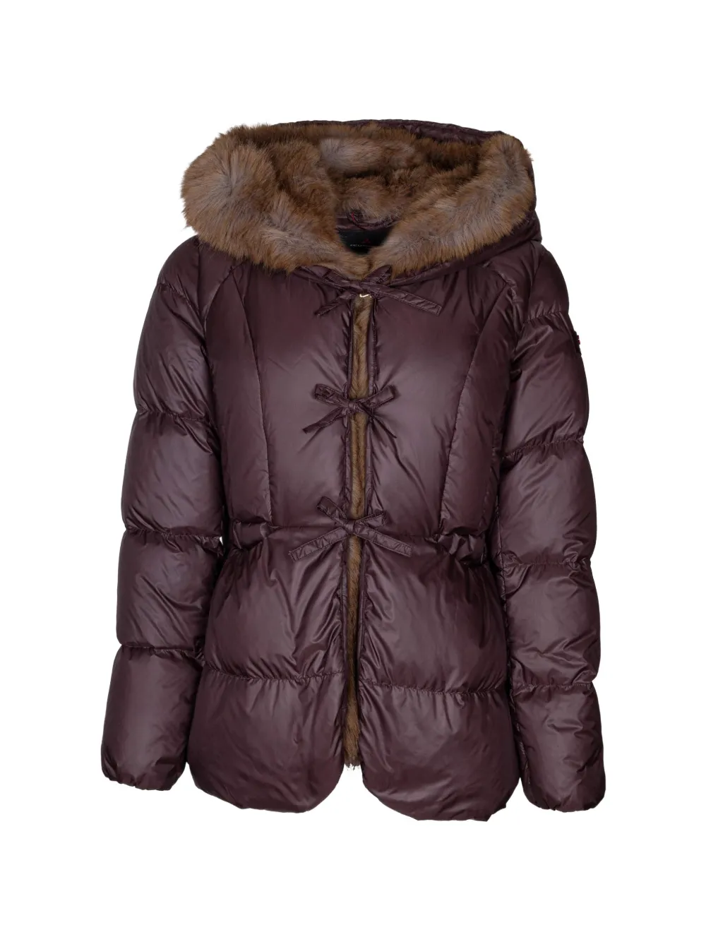 Peuterey Wattierte Vertis MQN Jacke mit Faux Fur-Besatz - Braun