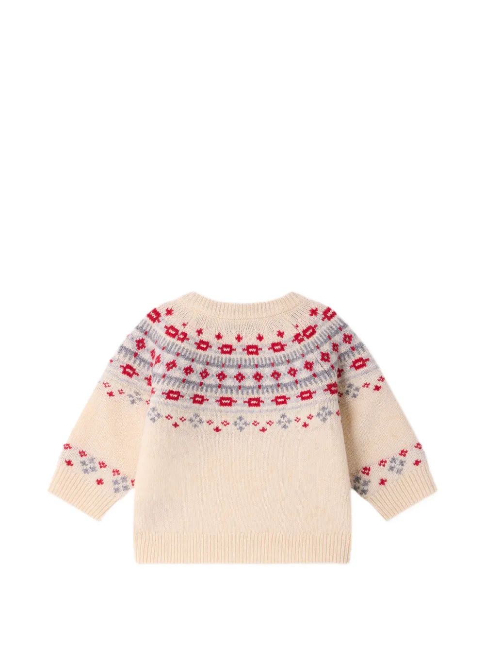Bonpoint Melrose fair isle sweater Beige