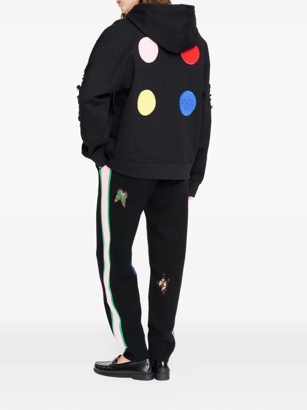 Barrie x Damien Hirst The Spots hoodie met vlinderpatch Zwart