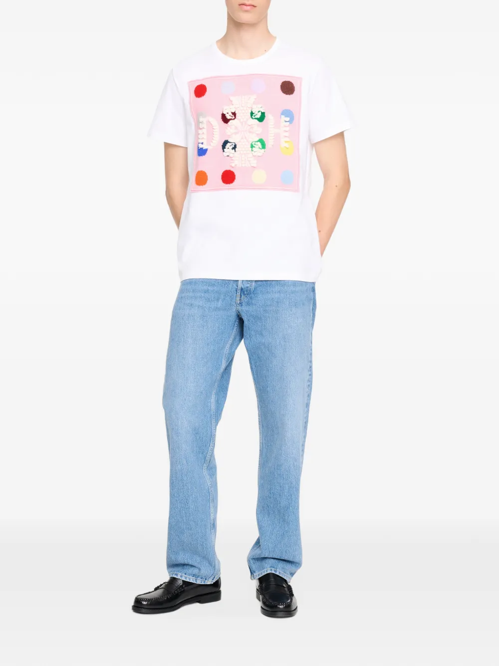 Barrie x Damien Hirst The Spots T-shirt met logopatch Wit