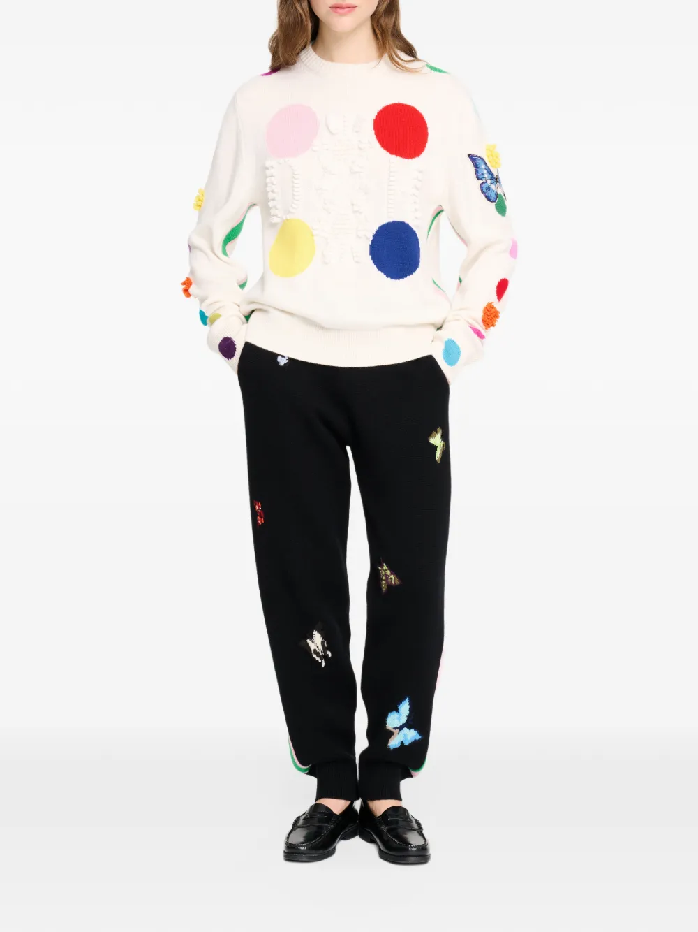 Barrie x Damien Hirst The Spots trui Beige