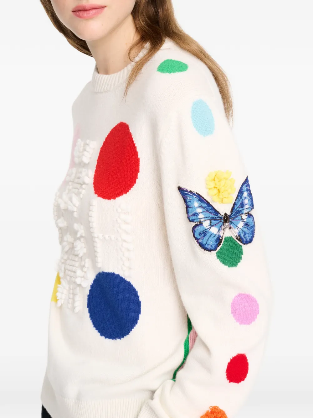 Barrie x Damien Hirst The Spots trui Beige