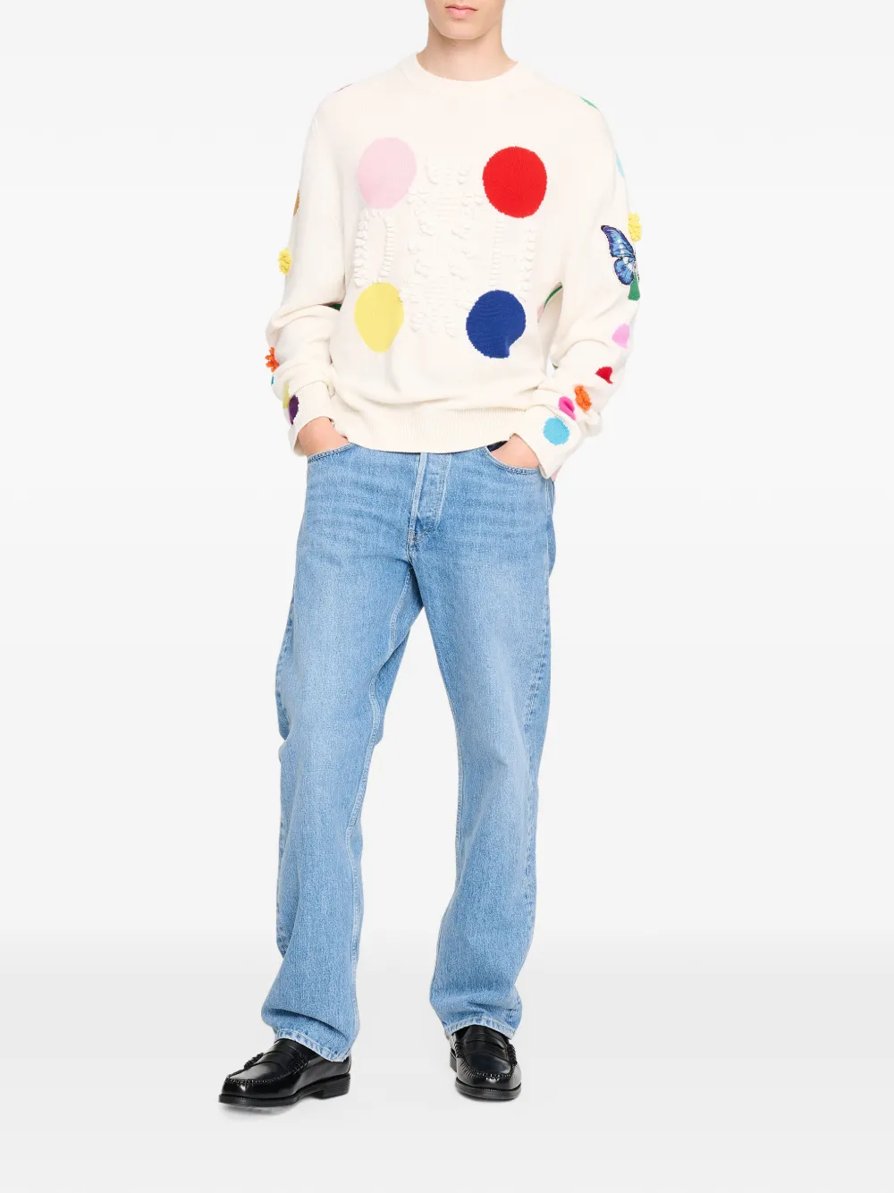 Barrie x Damien Hirst The Spots trui Beige
