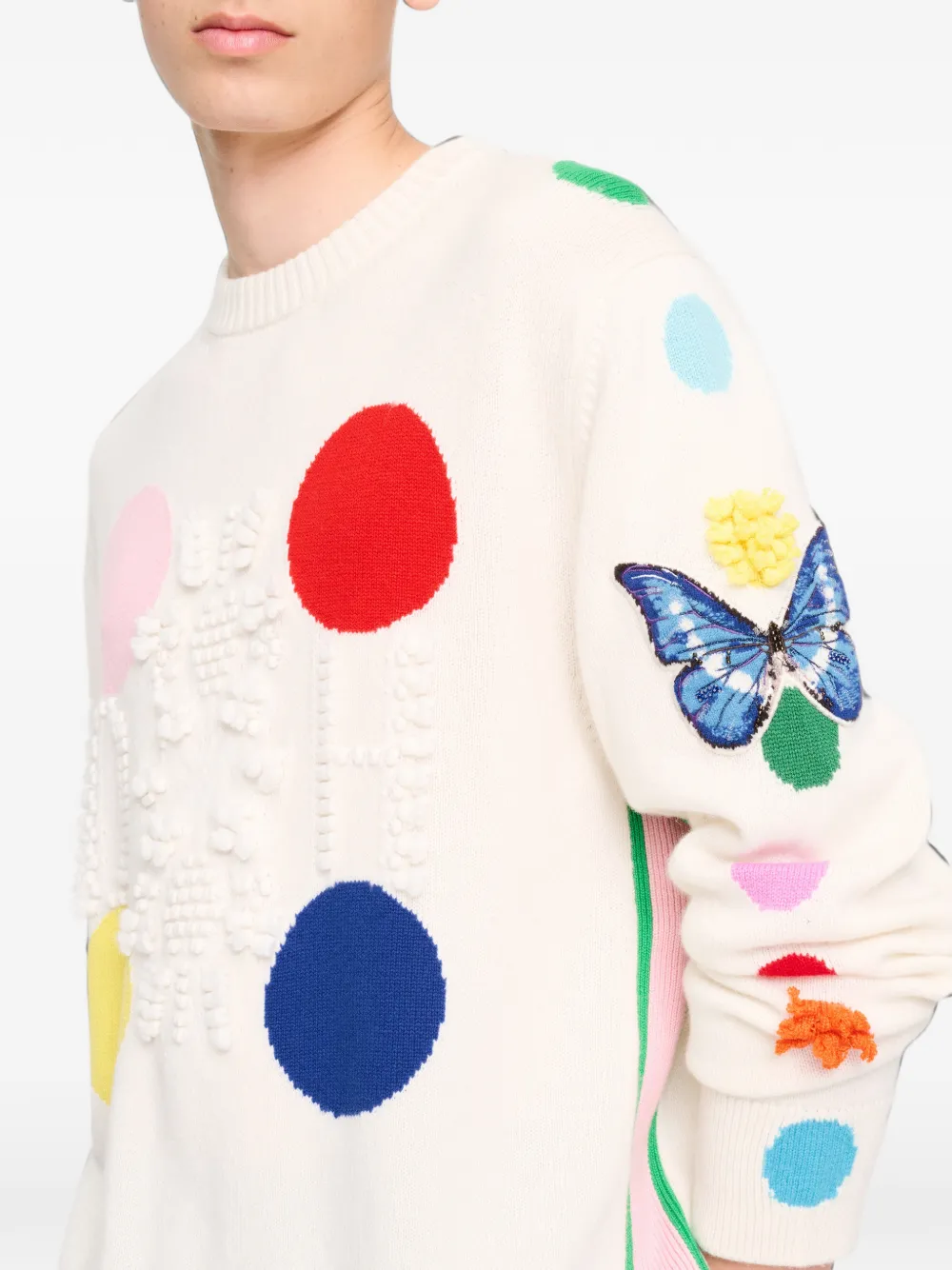 Barrie x Damien Hirst The Spots trui Beige