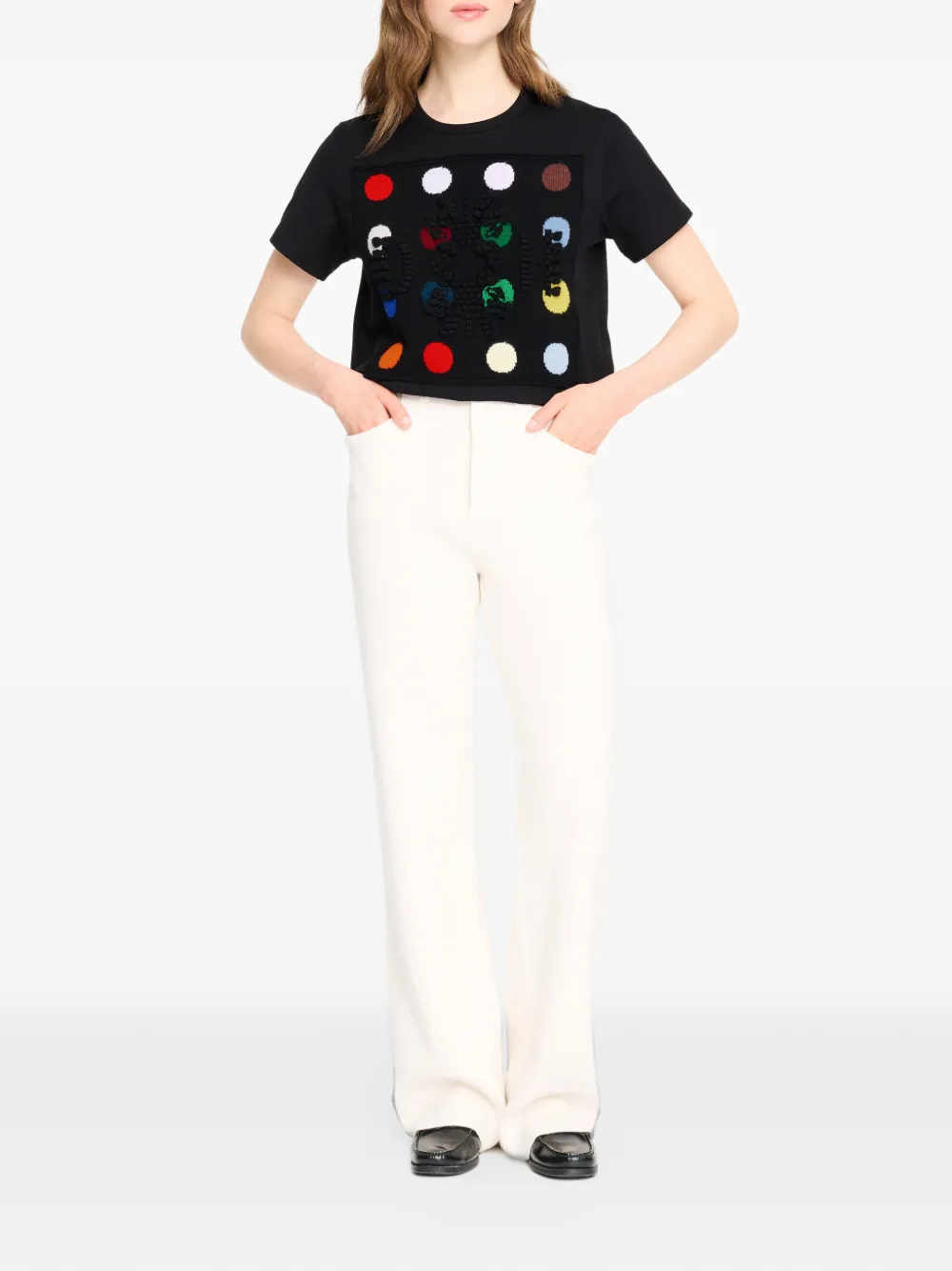 Barrie x Damien Hirst The Spots T-shirt met logo Zwart