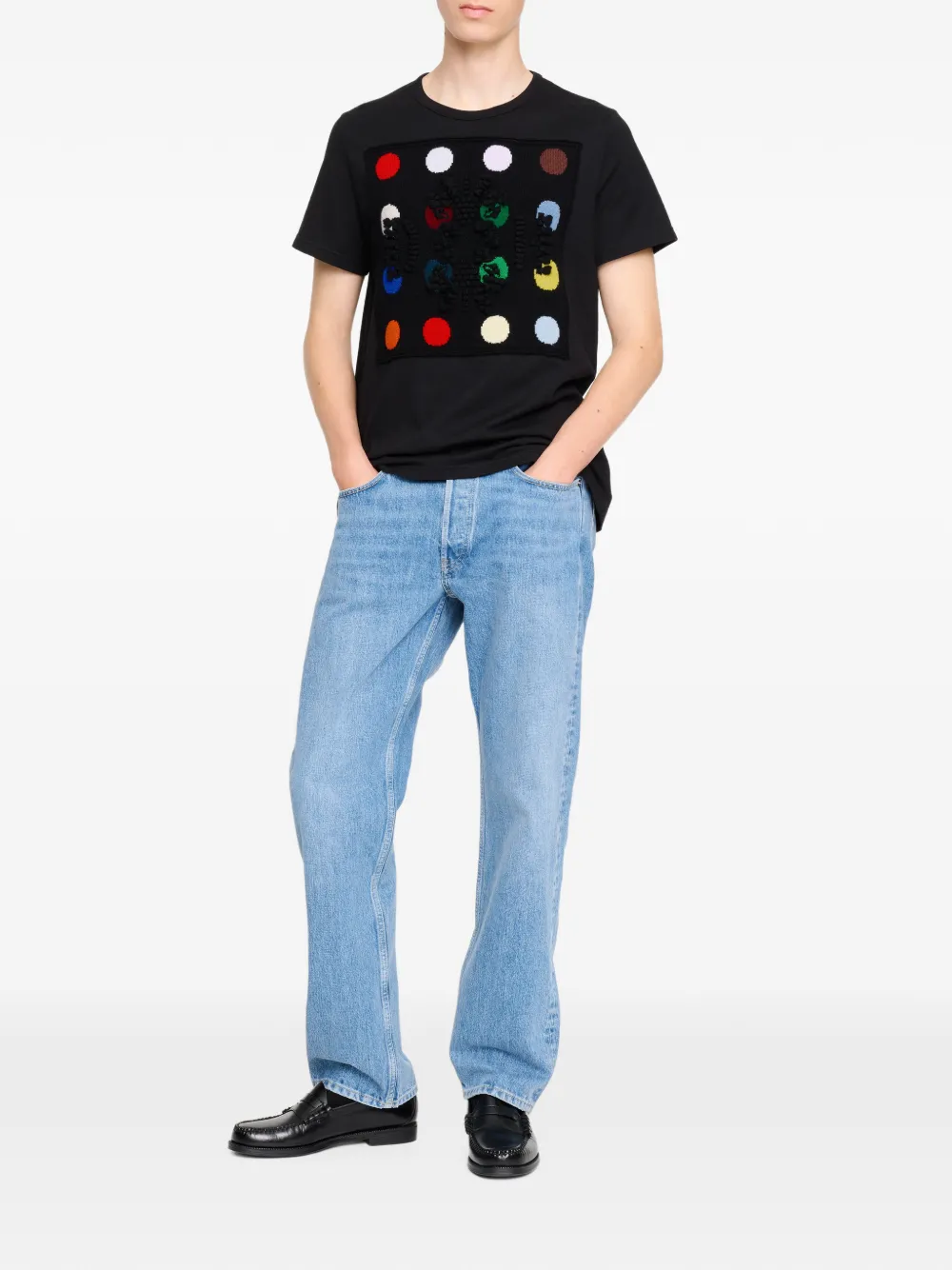 Barrie x Damien Hirst The Spots T-shirt met logo Zwart