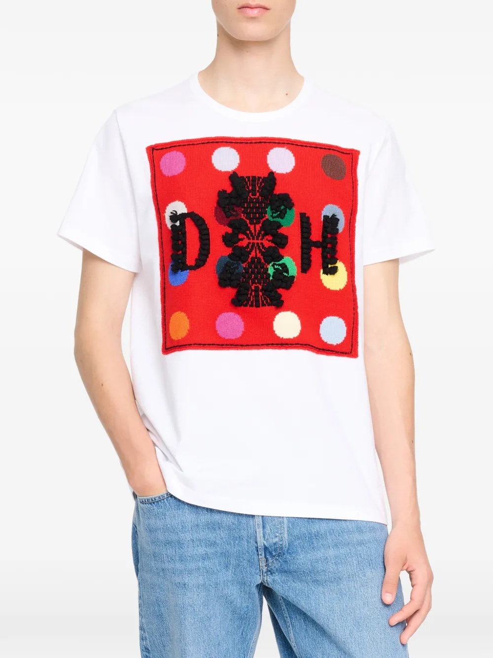 Barrie x Damien Hirst The Spots T-shirt met logo Wit