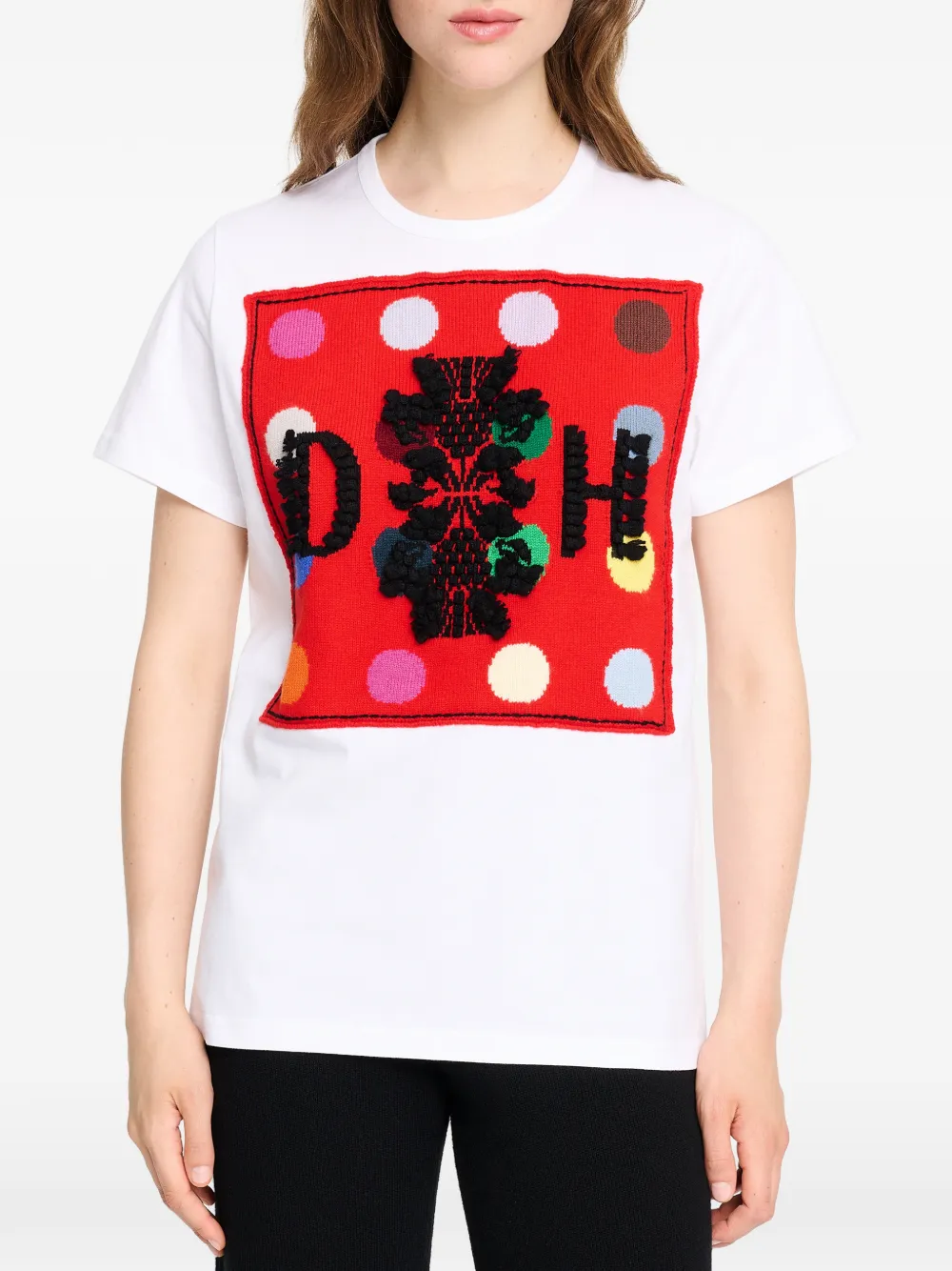 Barrie x Damien Hirst The Spots T-shirt met logo Wit