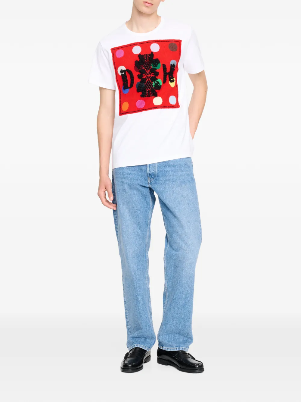 Barrie x Damien Hirst The Spots T-shirt met logo Wit