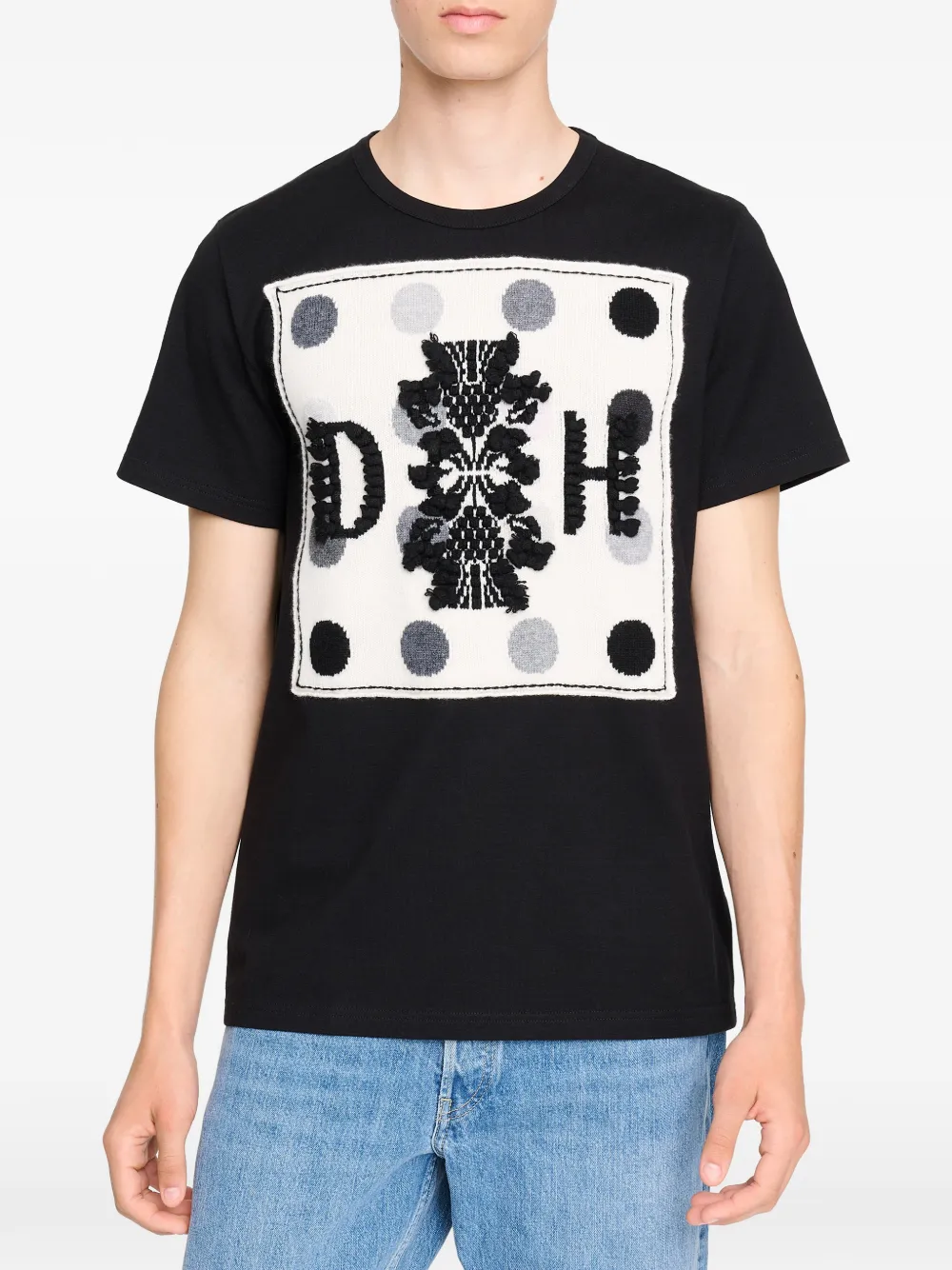 Barrie x Damien Hirst The Spots T-shirt met logopatch Zwart