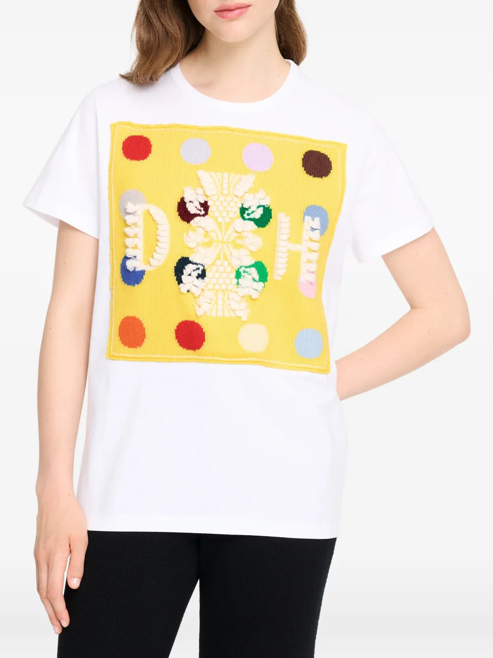 Barrie x Damien Hirst The Spots T-shirt met logo Wit
