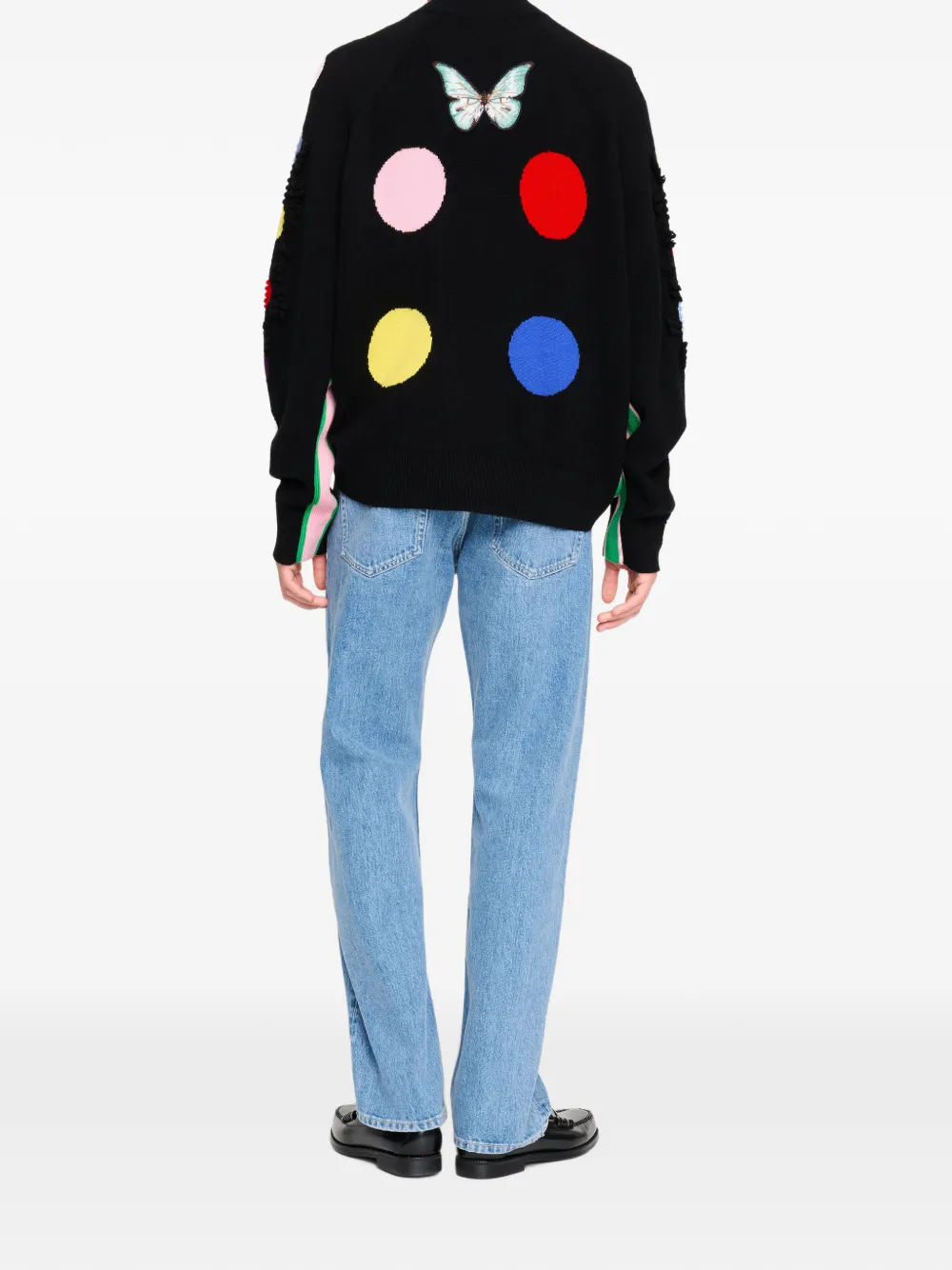 Barrie x Damien Hirst The Spots trui met stippen en vlinderpatch Zwart