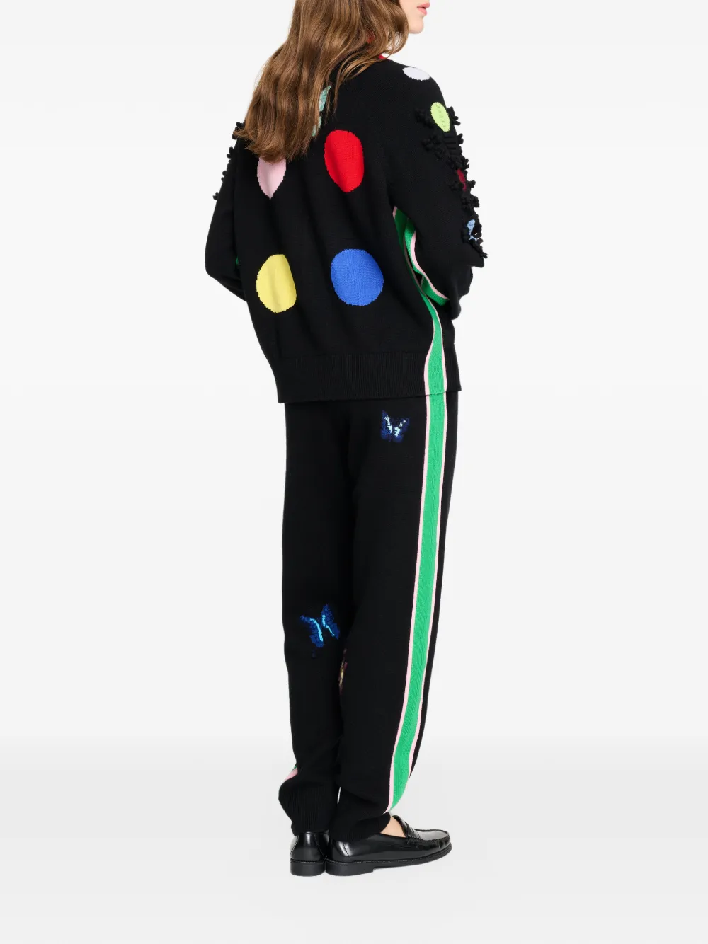 Barrie x Damien Hirst The Spots trui met stippen en vlinderpatch Zwart