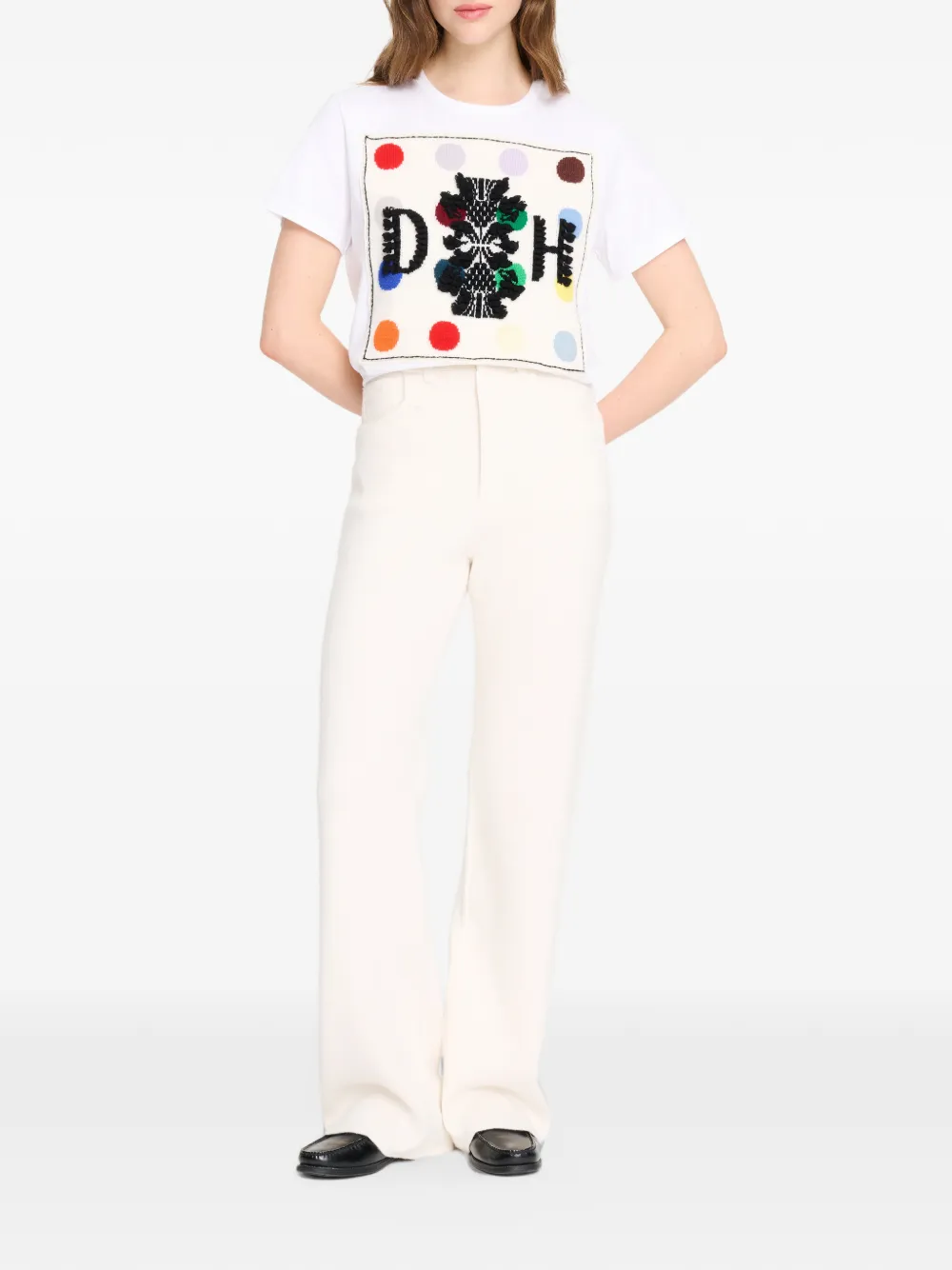 Barrie x Damien Hirst The Spots T-shirt met logo Wit