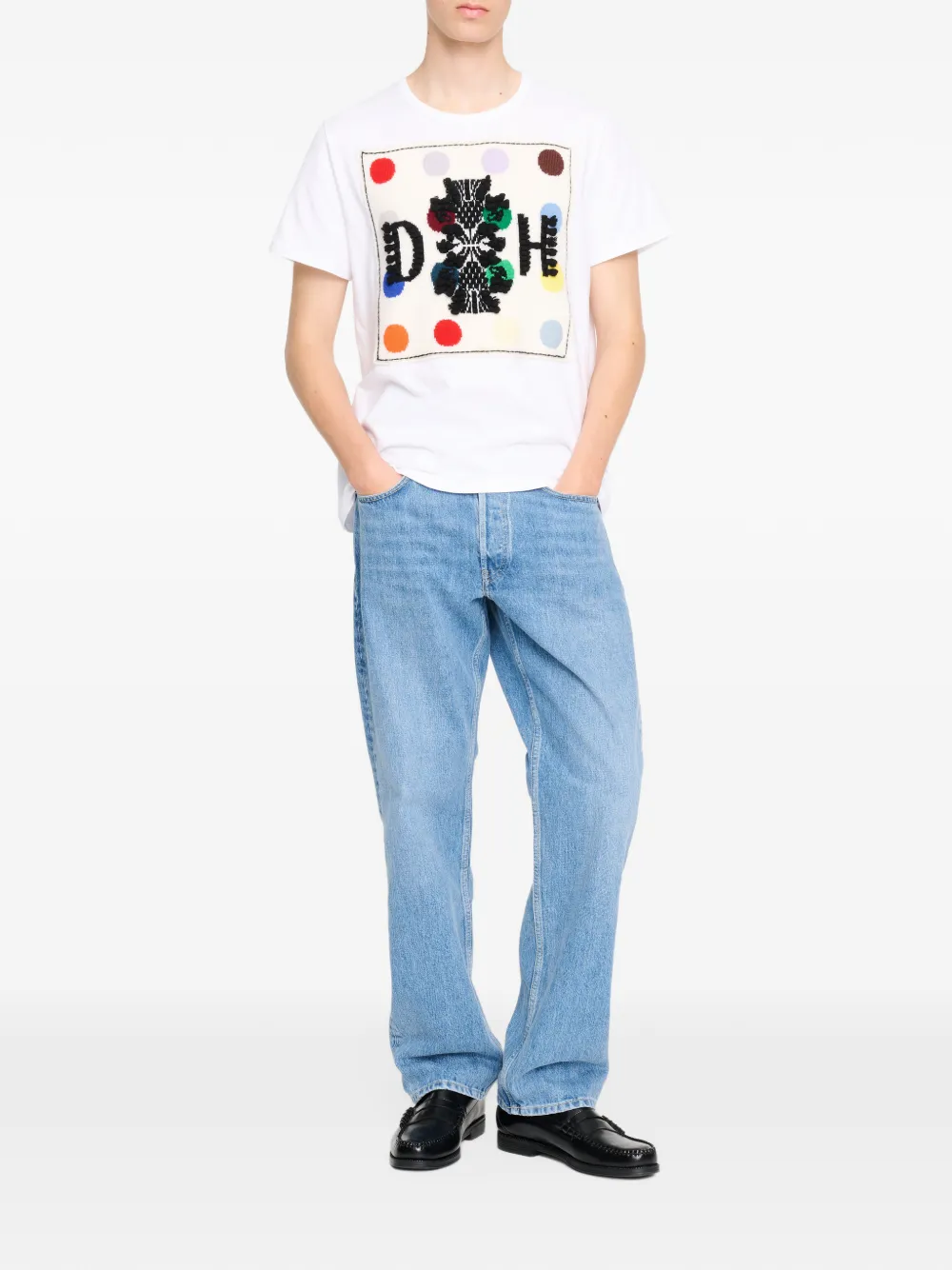 Barrie x Damien Hirst The Spots T-shirt met logo Wit