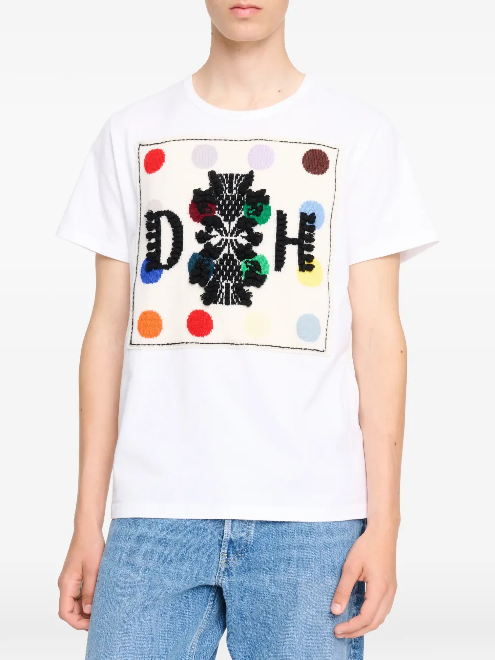 Barrie x Damien Hirst The Spots T-shirt met logo Wit