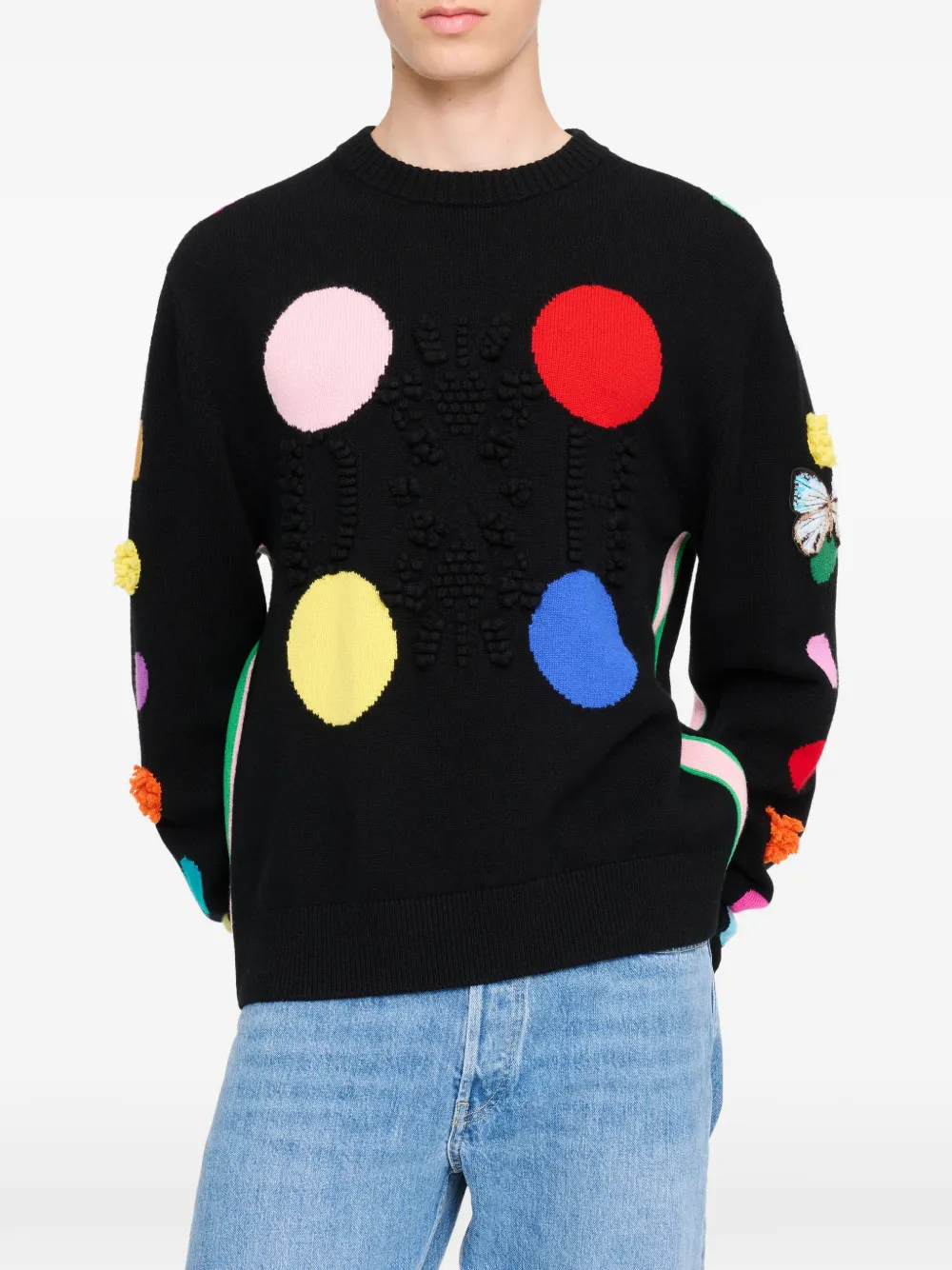 Barrie x Damien Hirst The Spots trui met ronde hals Zwart