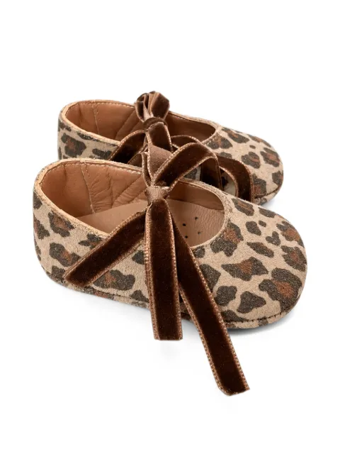 Eli1957   ballerines à imprimé léopard et détail de nœud