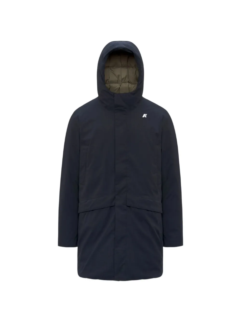 K-Way Jack met logodetail en capuchon Blauw