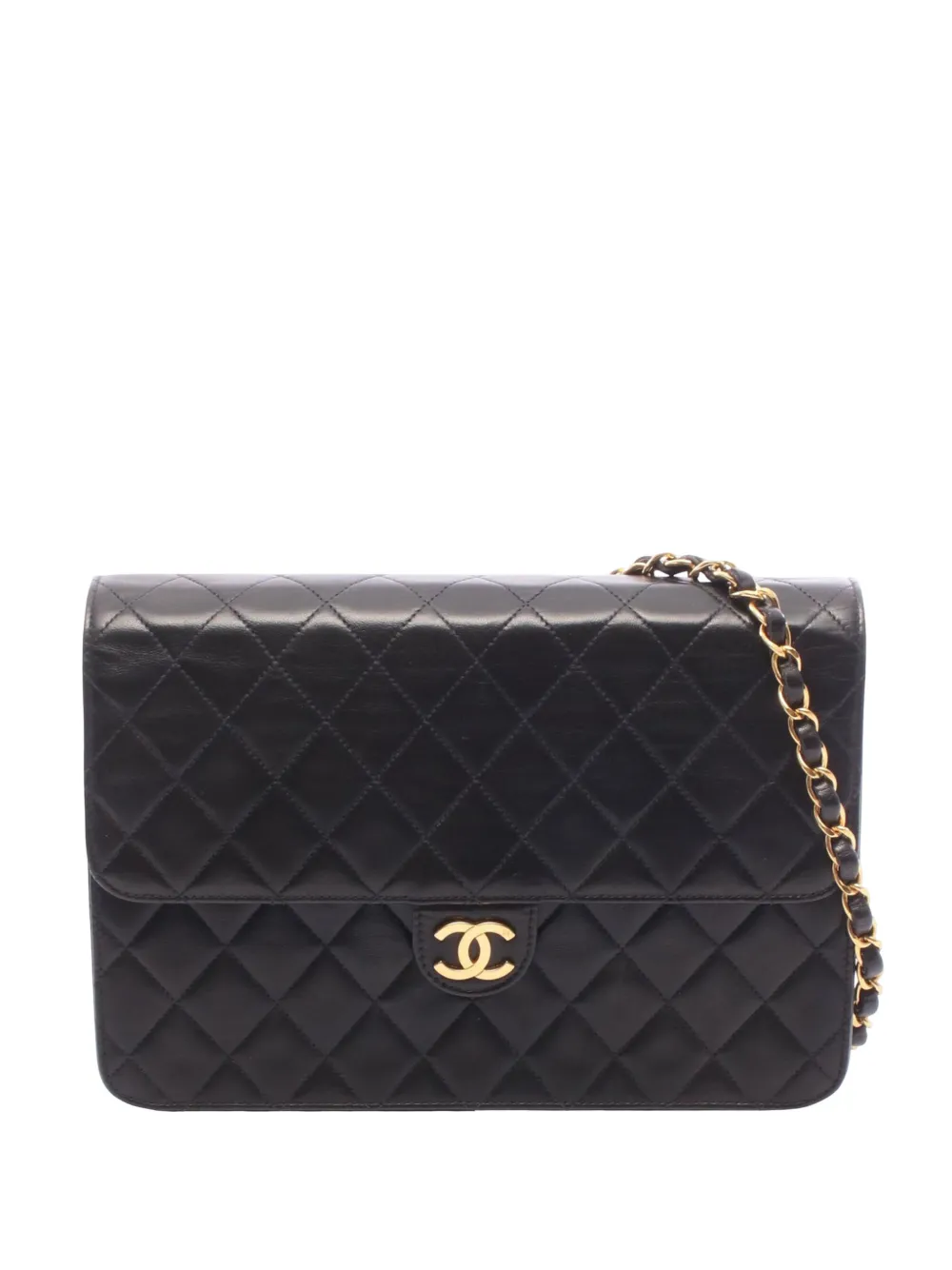CHANEL Pre-Owned 1996-1997 Medium CC Quilted Lambskin Single Flap shoulder bag - Nero
