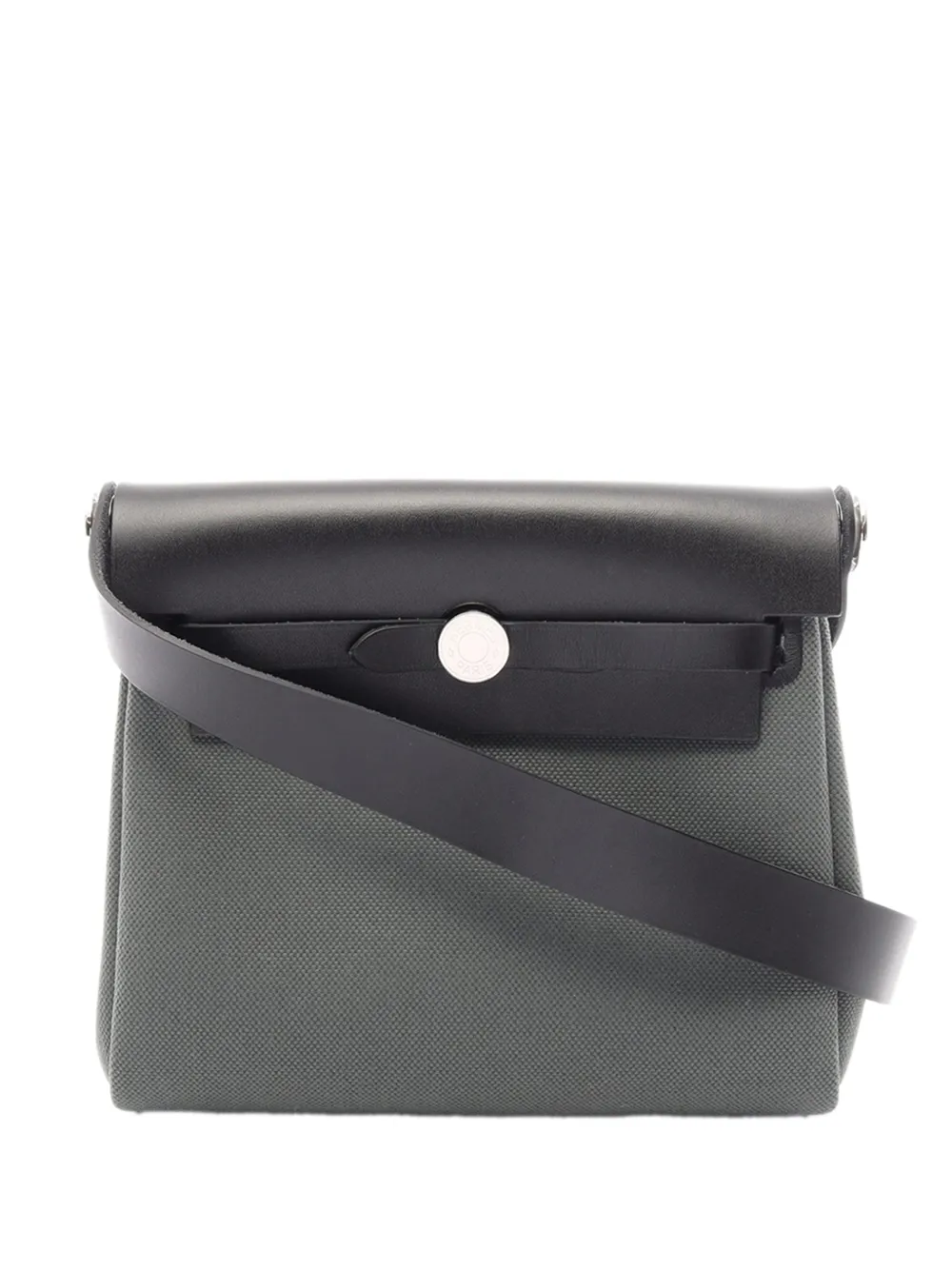 Hermès Pre-Owned 2025 Military Toile and Vache Hunter Herbag Zip 20 crossbody bag - Grün