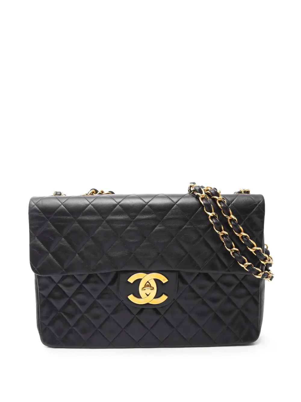 CHANEL Pre-Owned 1991-1994 Maxi XL Classic Lambskin Single Flap shoulder bag - Nero